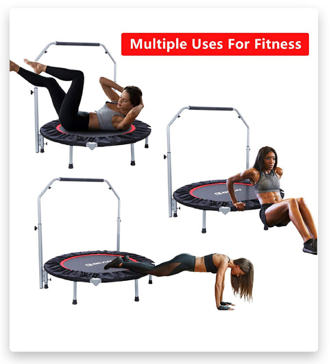 BCAN Foldable Mini Trampoline Fitness Rebounder