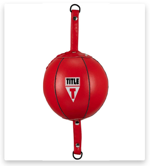 Title Boxing Leather Quick Double End Bag