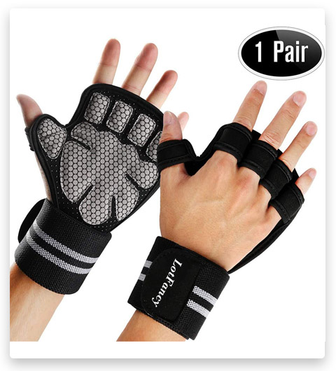 LotFancy Workout Gloves with Wrist Support Wraps
