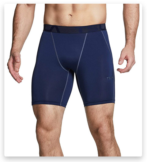 TSLA Men's Athletic Compression Shorts