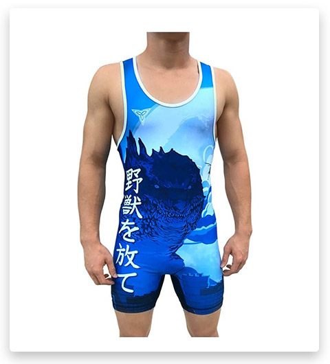 TRI-TITANS Godzilla Wrestling Singlet