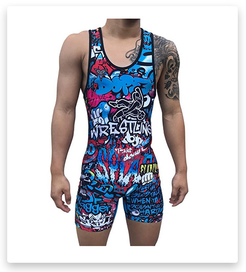 TRI-TITANS Dope Graffiti Wrestling Singlet