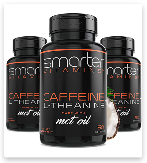 Caffeine Pills with  L-Theanine  + Coconut MCT Oil
